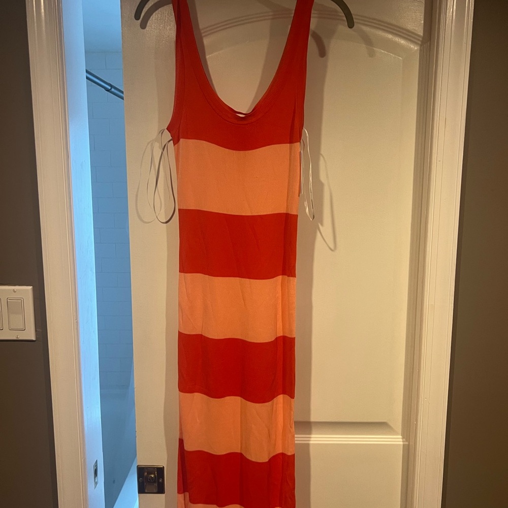Zimmermann Vibrant Red and Peach Dress